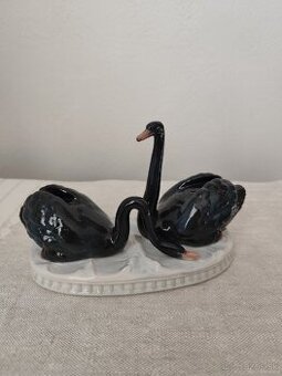 Galluba Hofmann čierne labute porcelánová soška