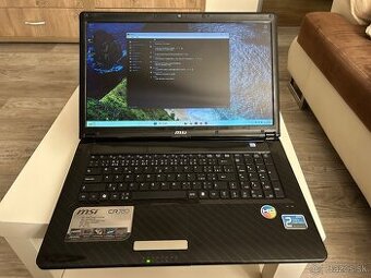 Veľký 17" MSI CR720 s i3-2,53ghz,6gb ram a ssd