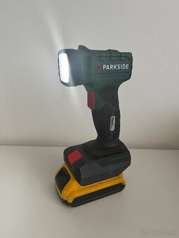 Predam adapter z Dewalt baterie na Parkside x20team náradie