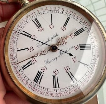 moc pěkné masivní kapesní hodinky COLOMBOPHILE