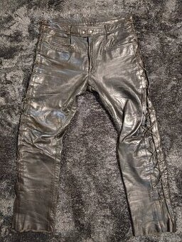 Kožené moto nohavice