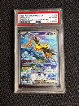 151 (MEW)	graded pokemon card slab	Zapdos 	202	psa 10