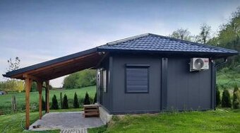 DOM Antracit 6x4,8m + prístreškok,strecha