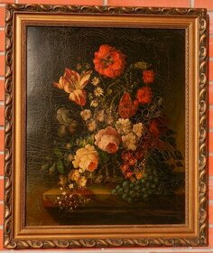 Josef Lauer (1818-1881)-Kvetinové zátišie