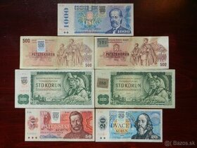 ...Československo bankovky aj kolkované...