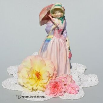 Royal Doulton Starožitná zberateľská porcelánová soška Dáma