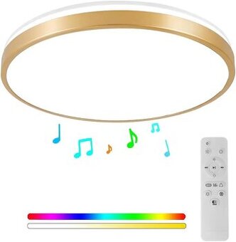 Horevo LED RGB stropné svietidlo 30 cm s Bluetooth reprodukt