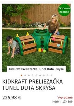 Detská preliezačka KidKraft tunel dutá skrýša