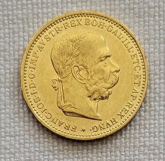 PREDANÁ Zlatá rakúska 20 koruna FJI, 1893 bz