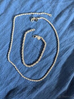 Strieborny naramok,najrdelnik