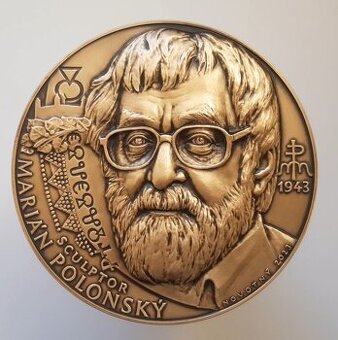 Veľká medaila Polonský 80 rokov, tombak, náklad 20 ks
