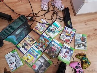 Predame xbox 360 + kinect +2 ovladace,hry