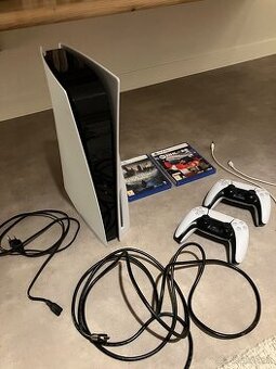 Predám Playstation 5 667gb + hry a ovládače