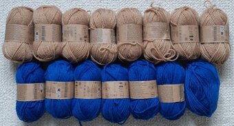 Priadza, vlna na strikovanie, pletenie