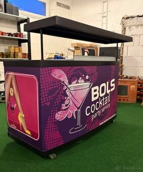 Mobilný koktailový bar – rozkladací, prenosný