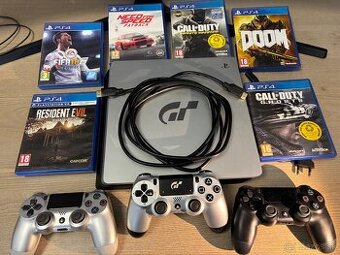 Playstation 4 Slim GT edition limited 1 TB + hry