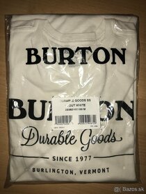 TRIČKO BIELE zn. BURTON veľ. M + darček