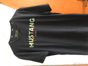 MUSTANG originál tmavomodré pánske tricko L/XL