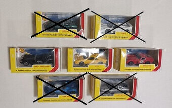3x model Ferrari z edície Shell V-Power, mierka 1:43