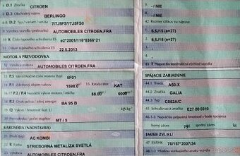 Predám MOTOR 5F01 CITROEN BERLINGO 1.6 2013 88kW