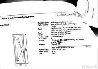 Jednodielne balkónové dvere