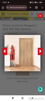 Dvere vnútorné Kleopatra plné 60P dub sonoma