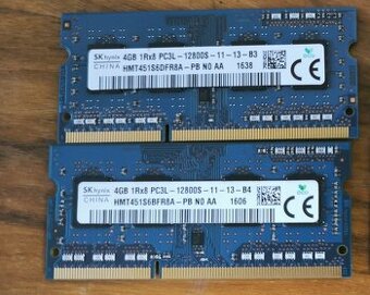 2x 4GB DDR3L SO-DIMM SK hynix