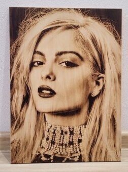 Bebe Rexha - vypaľovaný obraz