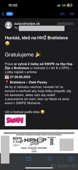 2x KLASIK ZA 75€ HIP HOP ŽIJE BA-ZLATÉ PIESKY 27-28.6. 25