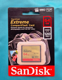 Nová Sandisk Compact Flash 64 GB Extreme
