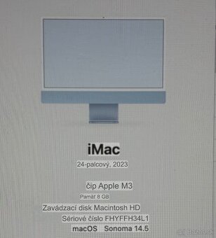iMac 24-palcový, 2023 cip Apple M3
