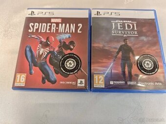 Predám hry Spiderman 2 a Jedi Survivor PS5
