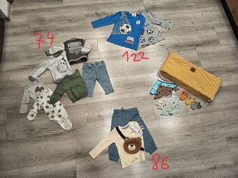 Balik pre chlapca vel.74, 86, 122, mantinel do postielky