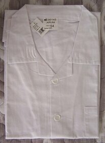 Panska biela pracovna košeľa č. 54 + 2 x tričko L + M