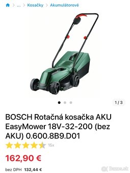 Set záhradnej techniky BOSCH – kosačka, vyžínač a batérie