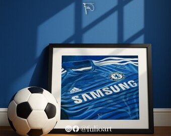 ''BLUE PASSION'' - Hyperrealistická kresba dresu CHELSEA