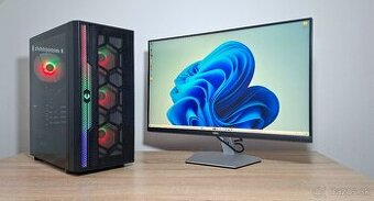 Herný pc RYZEN 5 5500/NVME/HDD/RX5700XT 8GB+27LCD QHD