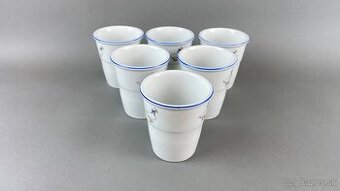 Pohár husi, s modrou linkou Moritz Zdekauer 6ks