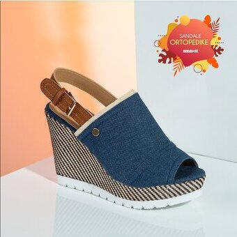 Rifľové sandále na platforme, veľkosť 37