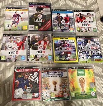 Playstation 11x hra Fifa, Street, Pes, PS3