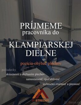 Pracovník do klampiarskej dielne