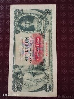 Predam 100 korunu 1931/39 hladana bankovka