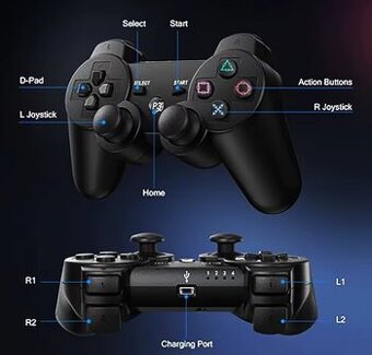 Ovládače PS3 Bluetooth, joystick,