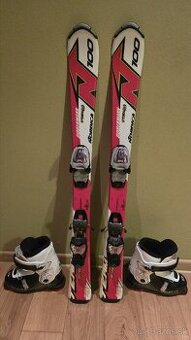 Detské lyže  Nordica 100 cm s viazaním + lyžiarky Dalbello