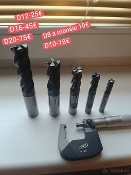 TK vrtáky, TK frézy, TiAlN, tvrdokov, kvalitné