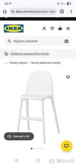 Detská vysoká stolička Ikea