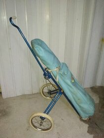 Retro golfový vozík+palice+príslušenstvo - 1