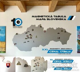 Magnetická tabuľa - Mapa Slovenska