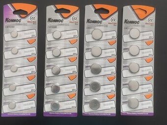 3V batéria CR1220, CR1620, CR2016, CR202 - sada 5 kusov