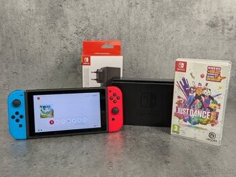 Nintendo Switch 32GB, hra Just Dance 2019 alebo Farming Sim.